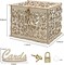 Rustic Wedding Card Box with Mr & Mrs Sign Wooden Card Box with Lock Wedding Box for Cards and Money Gift Box for Reception
